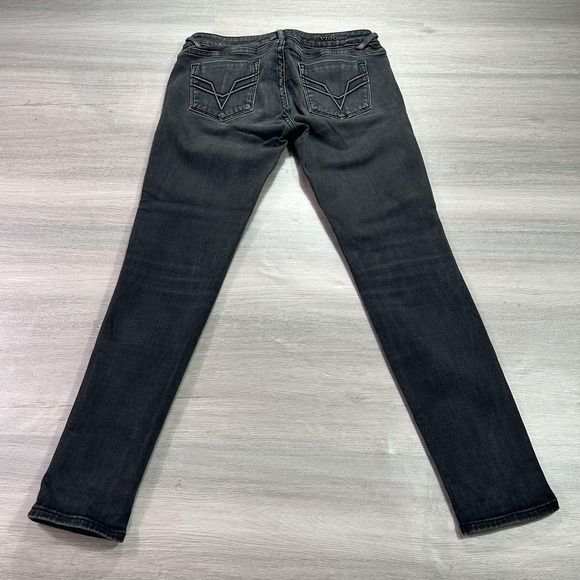 Vigoss Jeans Womens 28x29 Washed Black The Chelsea Skinny Stretch Denim Mid Rise - Picture 2 of 15